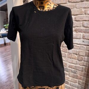 Citizens of Humanity Classic ripped look Black Women's Tshirt xs